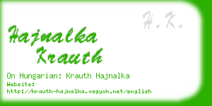 hajnalka krauth business card